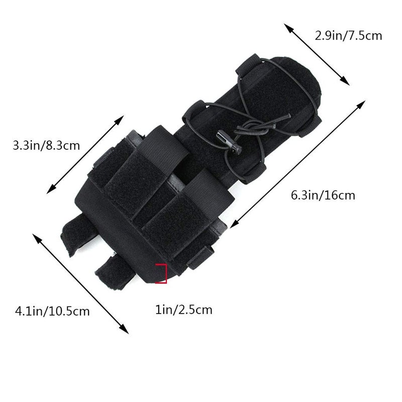Aoutacc Tactical Helmet Battery Pouch Counterweight MK2 - Removable Gear Pack Balance Weight Bag for Tactical Helmet (Black) - Image 5